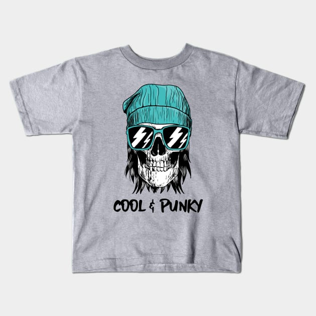 Cool & Punky Skull Kids T-Shirt by MONMON-75